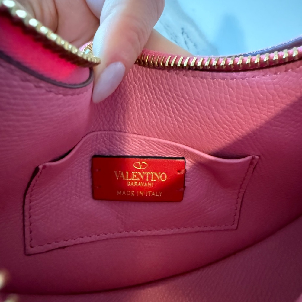 NWT Valentino Garavani Pink Leather Hobo Shoulder Bag - Picture 5 of 13